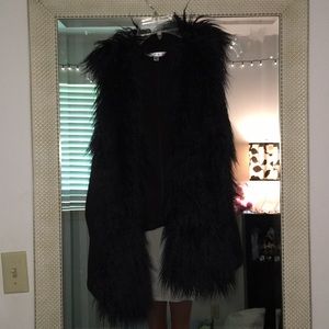Black Fur Vest